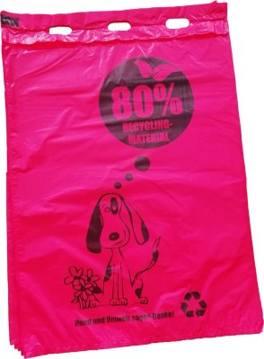 PE-HD Hundekotbeutel aus 80% Recycling-Material